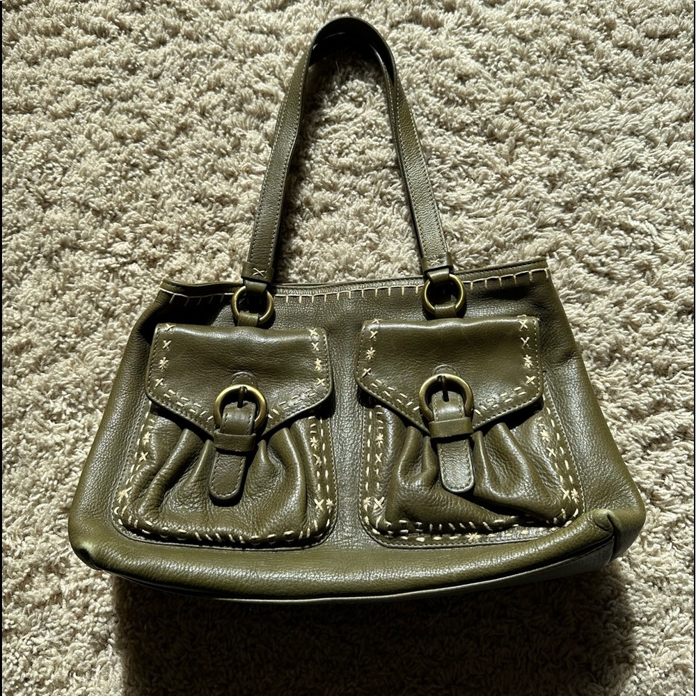 Moschino Army Green Bag with two front pockets